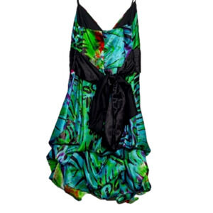 Roberta Size 3 Spaghetti Strap Midi Leopard Lion Print